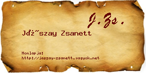 Jászay Zsanett névjegykártya