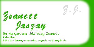 zsanett jaszay business card